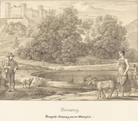 Dienstag - Die Burg von Salzburg von der Mittagseite