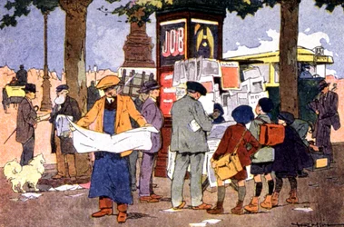 Zeitungskiosk auf dem Bastille-Platz