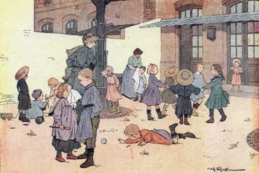 Rund und Spiele im Pausenhof, in Imagier de l