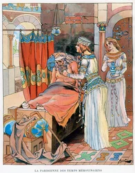 Die Pariserin zur Zeit der Merowinger, 5.-8. Jahrhundert n. Chr., um 1870-1950