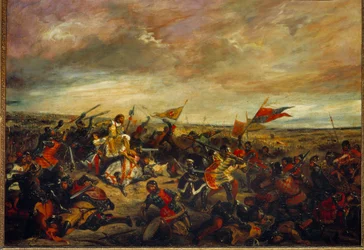 Schlacht von Poitiers oder König Johann II. Le Bon in der Schlacht von Poitiers am 19. September