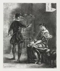 Hamlet: Hamlet und Ophelia, 1834