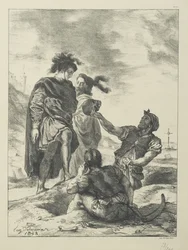 Hamlet und Horatio vor den Totengräbern