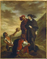 Hamlet und Horatio auf dem Kirchhof
