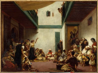 Jüdische Hochzeit in Marokko. Gemälde von Eugene Delacroix (1798-1863)