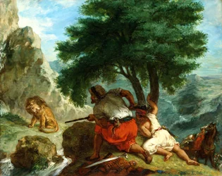 Löwenjagd in Marokko, 1854