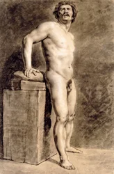 Männliche Akademiefigur, wahrscheinlich Polonais, stehend, 1821