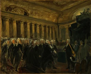 Mirabeau konfrontiert den Marquis de Dreux-Brézé Skizze, 1831