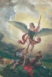 St. Michael kämpft gegen den Drachen (Detail)