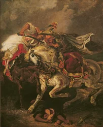 Die Schlacht von Giaour und Hassan, nach Byrons Gedicht 