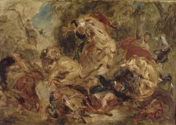 Die Löwenjagd, ca. 1854