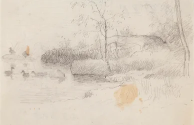 Landschaft mit Enten