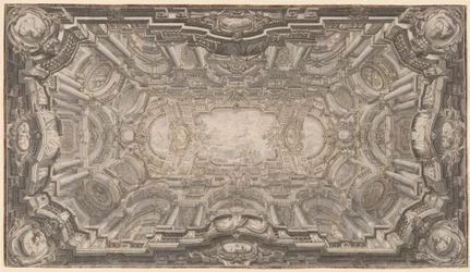 Eine große illusionistische Decke