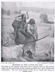 Jagd im späten Eiszeitalter, Illustration aus 