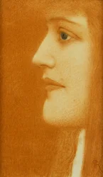 Studie einer Frau im Profil, 1910