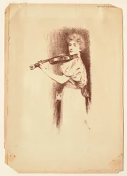 Violine spielende Frau