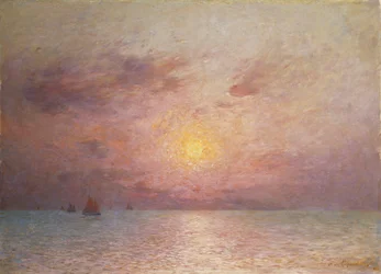 Segeln auf dem Meer, Abend