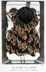 Bianchinis Abendmantel - Illustration von Fernand Simeon (1884-1928), in „Gazette du bon ton“