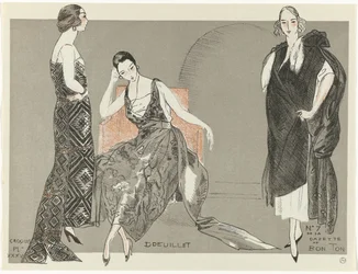 Gazette du Bon Ton, 1920 - Nr. 7, Croquis Pl. XXXV: Doeuillet