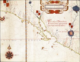 Ansicht der Westküste Mexikos und Südkaliforniens - Karte