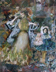 Selbstporträt mit Frau und Tochter, 1910
