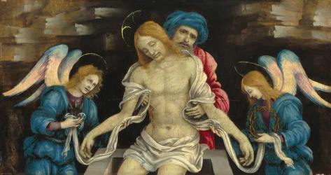 Pietà (Der tote Christus, betrauert von Nikodemus und zwei Engeln)