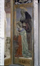 Hl. Antonius und Lucia, Detail vom Tabernakel des Canto al Mercatale, 1498