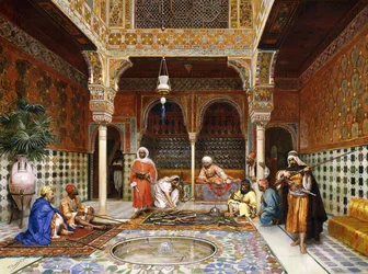 Büchsenmacher im Palast von Alhambra, Granada, 1878