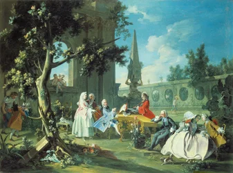 Konzert in einem Garten, ca. 1750