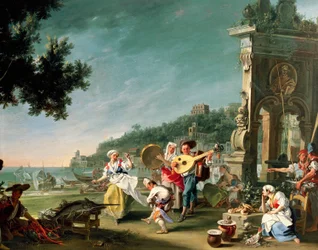 Tarantella in Margellina, ca. 1750