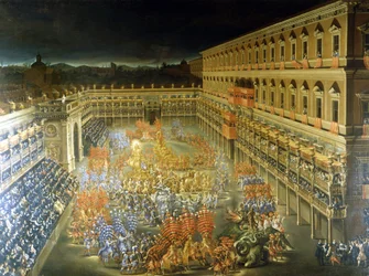 Fest im Palazzo Barberini zu Ehren von Christine von Schweden, 28.02.1656
