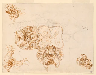 Deckengestaltung für den Salone di Stupinigi (Hauptsaal der Jagdlodge)