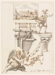 Architektur- und Figurenstudien