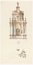 Zeichnung, Entwurf für ein Tabernakel, 1750–1775