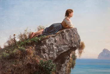 Das Mädchen auf dem Felsen in Sorrent. 1871