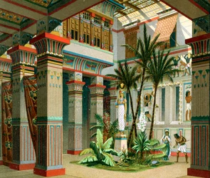 Innenraum eines altägyptischen Palastes, 1888