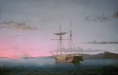Lumber Schooners am Abend in der Penobscot Bay, 1863