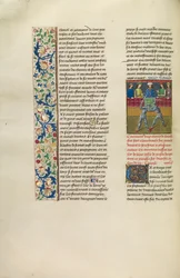Ein Turnier in Bordeaux, ca. 1480-83 (Tempera und Gold auf Pergament)