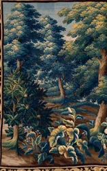 Flämischer Wandteppich. Ende 17. Jahrhundert. Eigentum der Kirche Sint-Walburgakerk Oudenaarde (Dekenij van de Sint-Walburga).