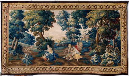 Flämischer Wandteppich. Ende des 17. Jahrhunderts. Eigentum der Kirche Sint-Walburgakerk Oudenaarde