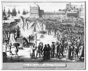 Methode des Verbrennens der von der Inquisition Verurteilten