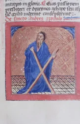 Ms Gen 1111 Seite aus der Legenda Aurea, Brügge, ca. 1400-10