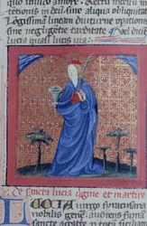 Ms Gen 1111 Seite aus der Legenda Aurea, Brügge, ca. 1400-10