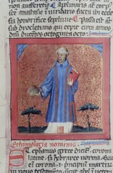 Ms Gen 1111 Seite aus der Legenda Aurea, Brügge, ca. 1400-10