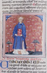 Ms Gen 1111 Seite aus der Legenda Aurea, Brügge, ca. 1400-10