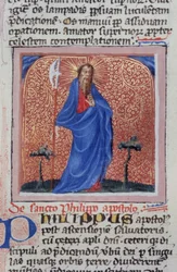 Ms Gen 1111 Seite aus der Legenda Aurea, Brügge, ca. 1400-10