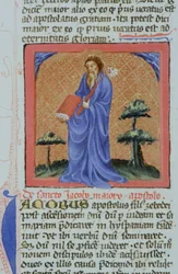 Seite aus der Legenda Aurea, Brügge, ca. 1400-10