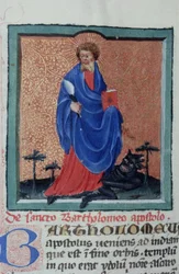 Seite aus der Legenda Aurea, Brügge, ca. 1400-10