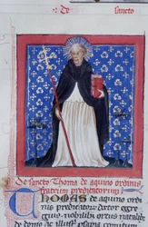 Seite aus der Legenda Aurea, Brügge, ca. 1400-10