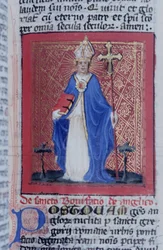 Seite aus der Legenda Aurea, Brügge, ca. 1400-10